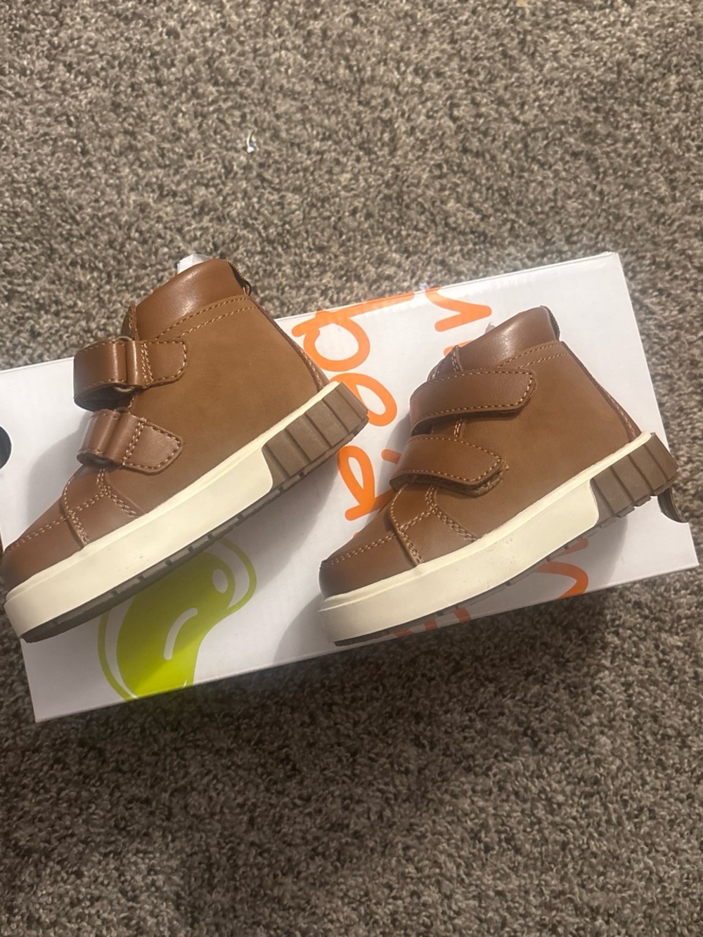 jumping beans Brown High-Top Velcro Kids Sneakers